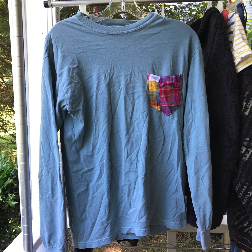 Fraternity Collection Long Sleeve Pocket Tee- S